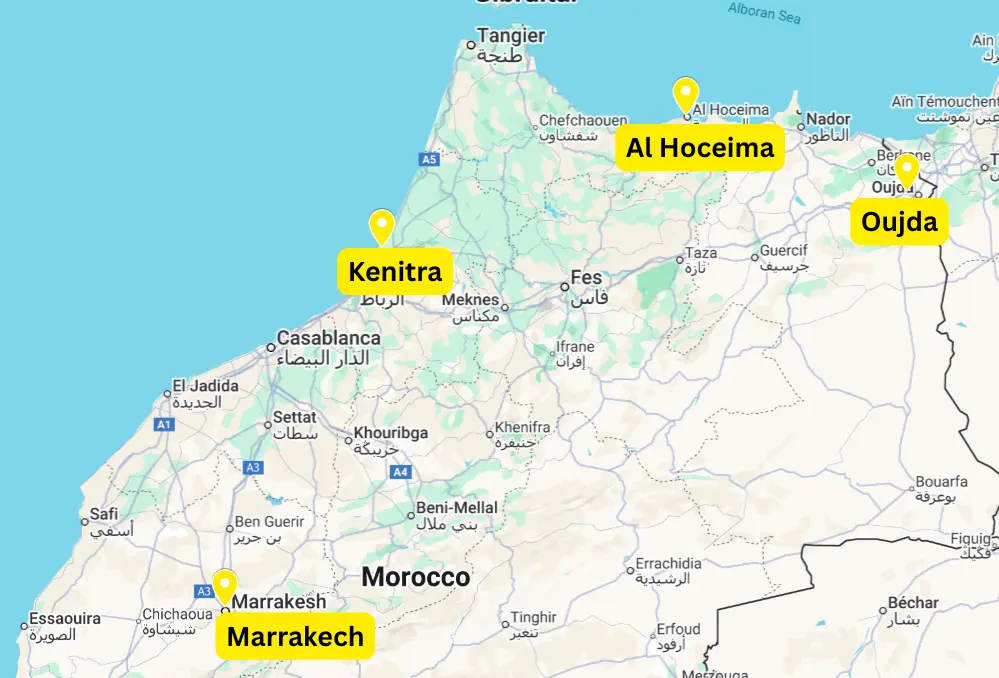 Carte des implantations EXEN Consulting